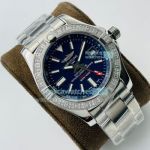 Swiss Breitling Avenger II GMT 43 Replica Watch Blue Dial Diamond Bezel Watch